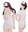 Sexy Krankenschwester (Kleid, Haube, String)