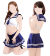 Cosplay-Kostüm Sexy Schulmädchen - Blau