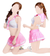 Cosplay-Kostüm Sexy Schulmädchen - Rosa