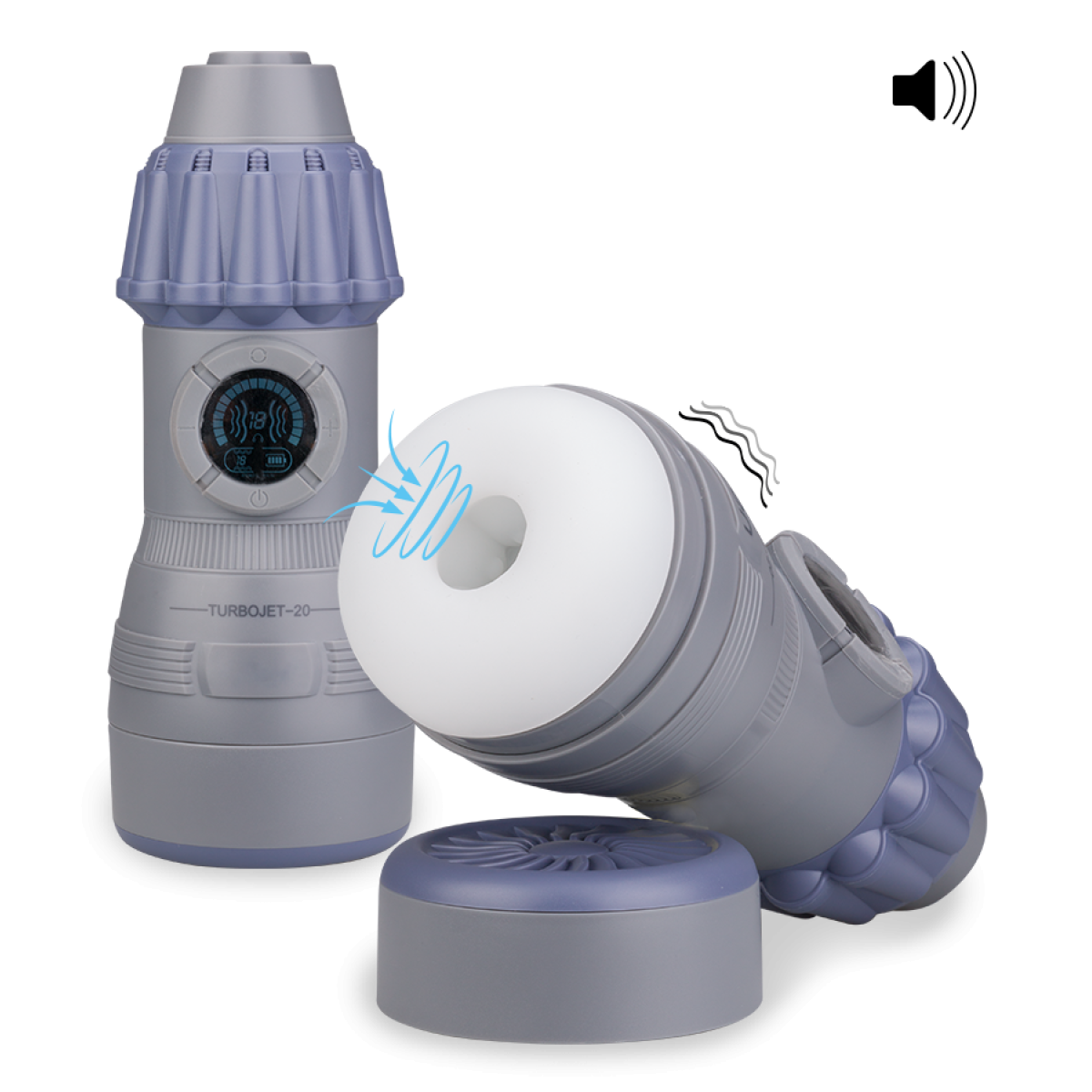 Masturbator mit Vibration und Saugfunktion Turbojet für Männer