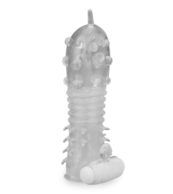Durchsichtige Vibro-Penishlle mit Noppen - Sextoys von LOVE AND VIBES